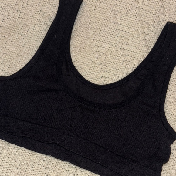 Black Ribbed Lucky Brand Bra - Picture 4 of 4